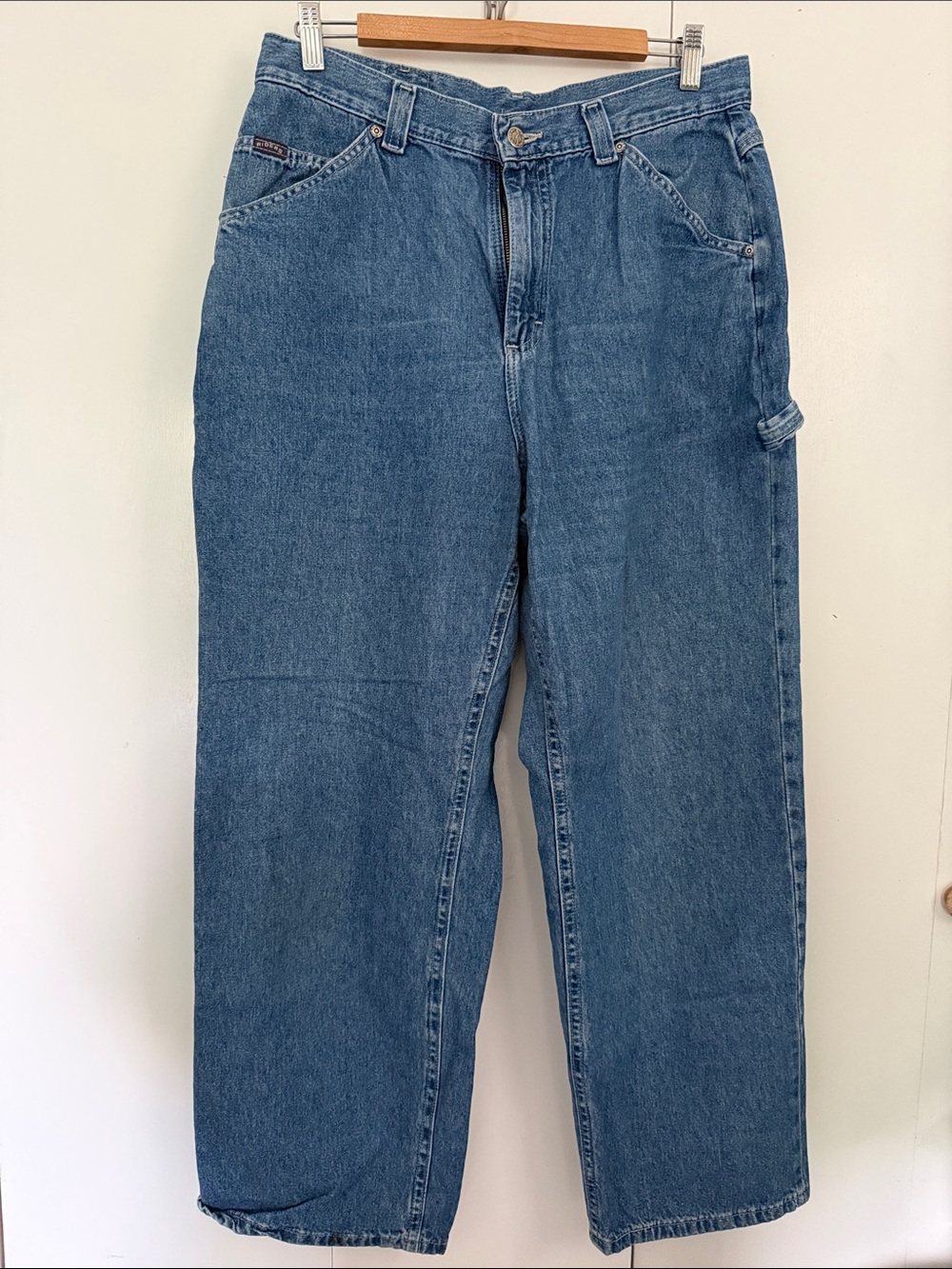 Riders by Lee Women's Carpenter Style Denim Jeans 14P Vintage Style Wide Leg